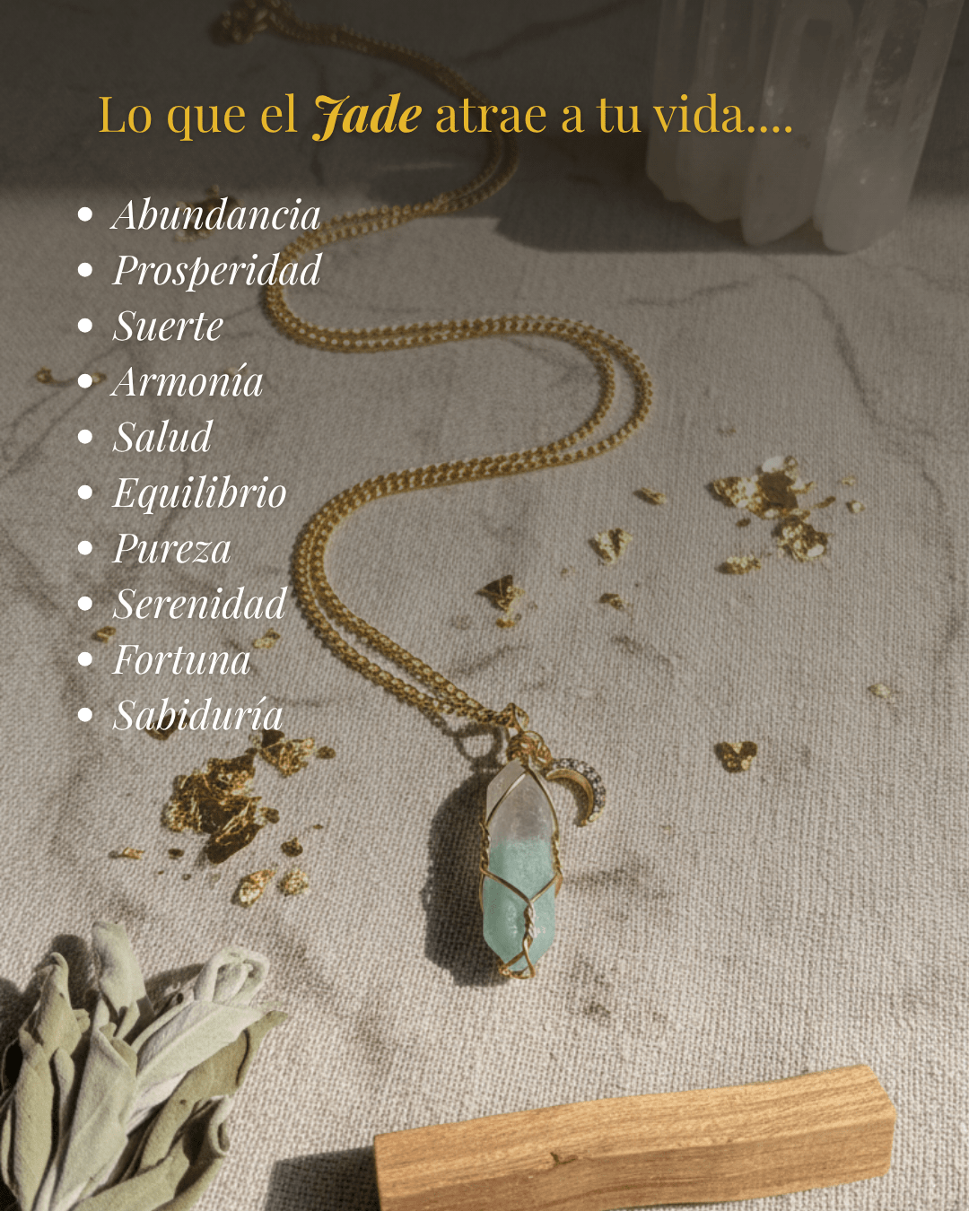 Collar Andrea JADE (1 cadena) + Carta Zodiacal