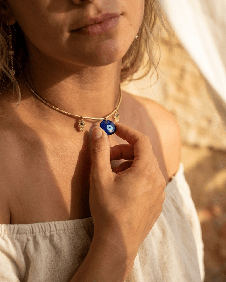 Collar de Ojo Turco - Olivia (Dorado)