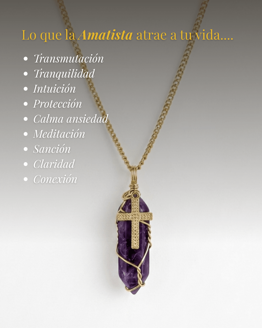 Collar Ismael Masculino AMATISTA + Carta Zodiacal
