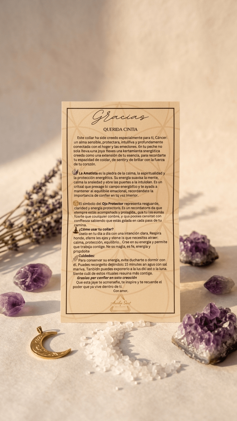 Collar Ismael Masculino LAPISLÁZULI + Carta Zodiacal