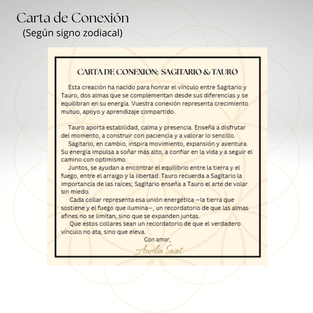 Pack Conexión / 2 collares de protección + carta de conexión por signo zodiacal