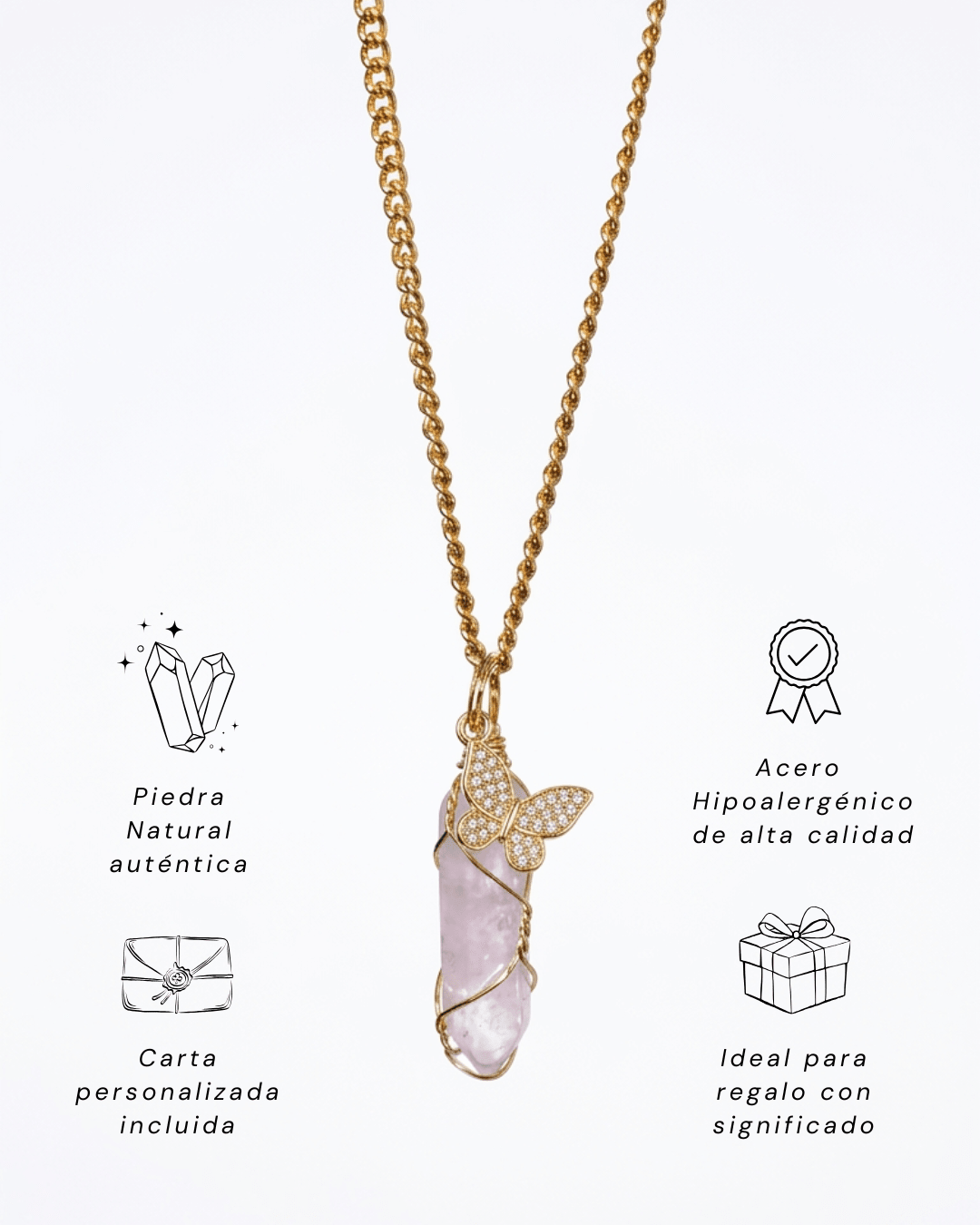 Collar Andrea AMATISTA (1 cadena) + Carta Zodiacal