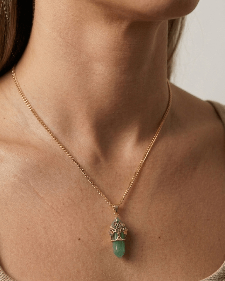 Collar Andrea AVENTURINA VERDE (1 cadena) + Carta Zodiacal