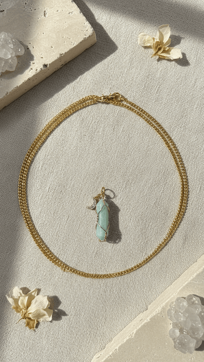 Collar Andrea – Piedras Naturales con Carta Personalizada