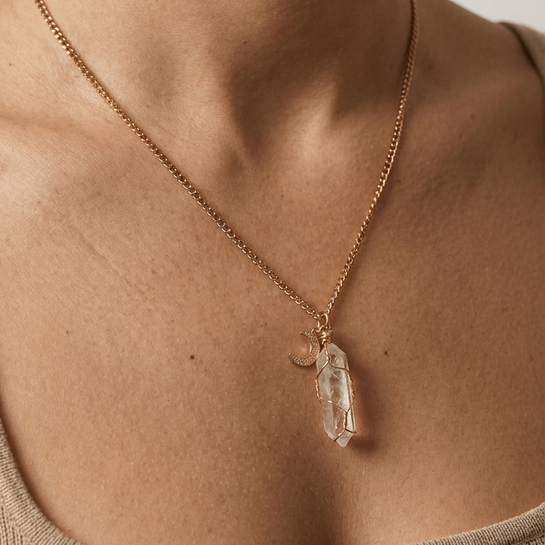 Collar Andrea – Piedras Naturales con Carta Personalizada