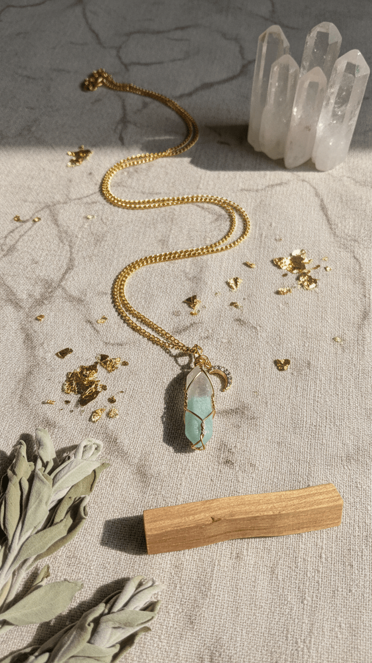 Collar Andrea – Piedras Naturales con Carta Personalizada