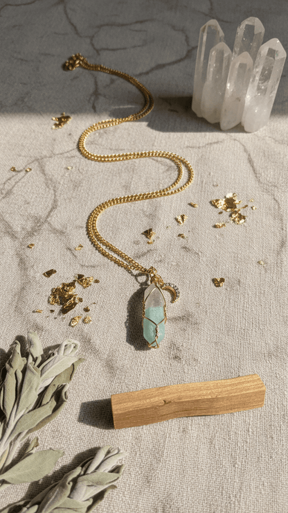 Collar Andrea – Piedras Naturales con Carta Personalizada