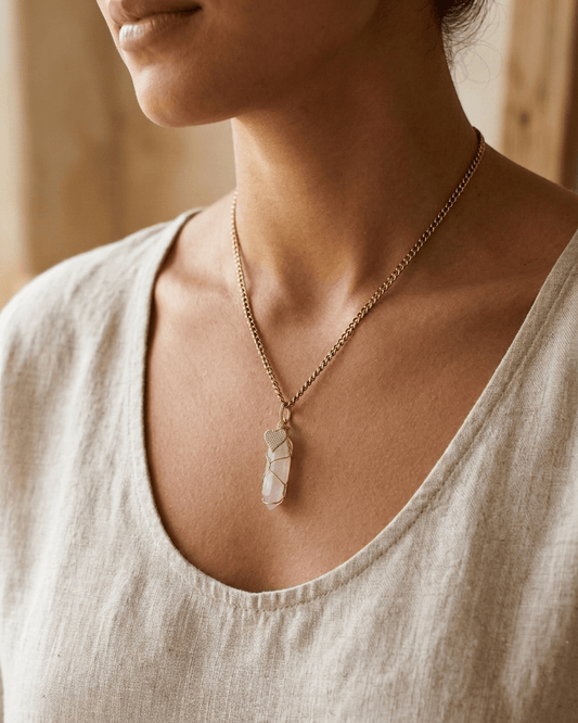 Collar Andrea Cuarzo Rosa | 1 Cadena + Carta Zodiacal