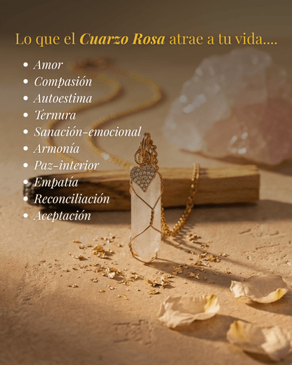 Collar Andrea - 1 Cadena Elige tu Piedra Natural + Carta Personalizada