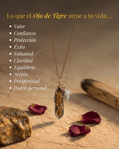 Collar Andrea OJO DE TIGRE (1 cadena) + Carta Zodiacal