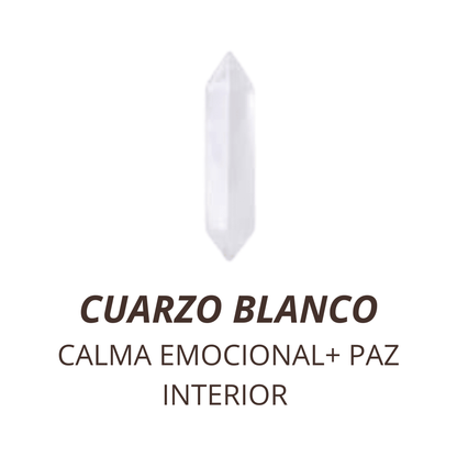 Collar Cuarzo Blanco – Piedra Natural para la Energía Positiva y el Equilibrio