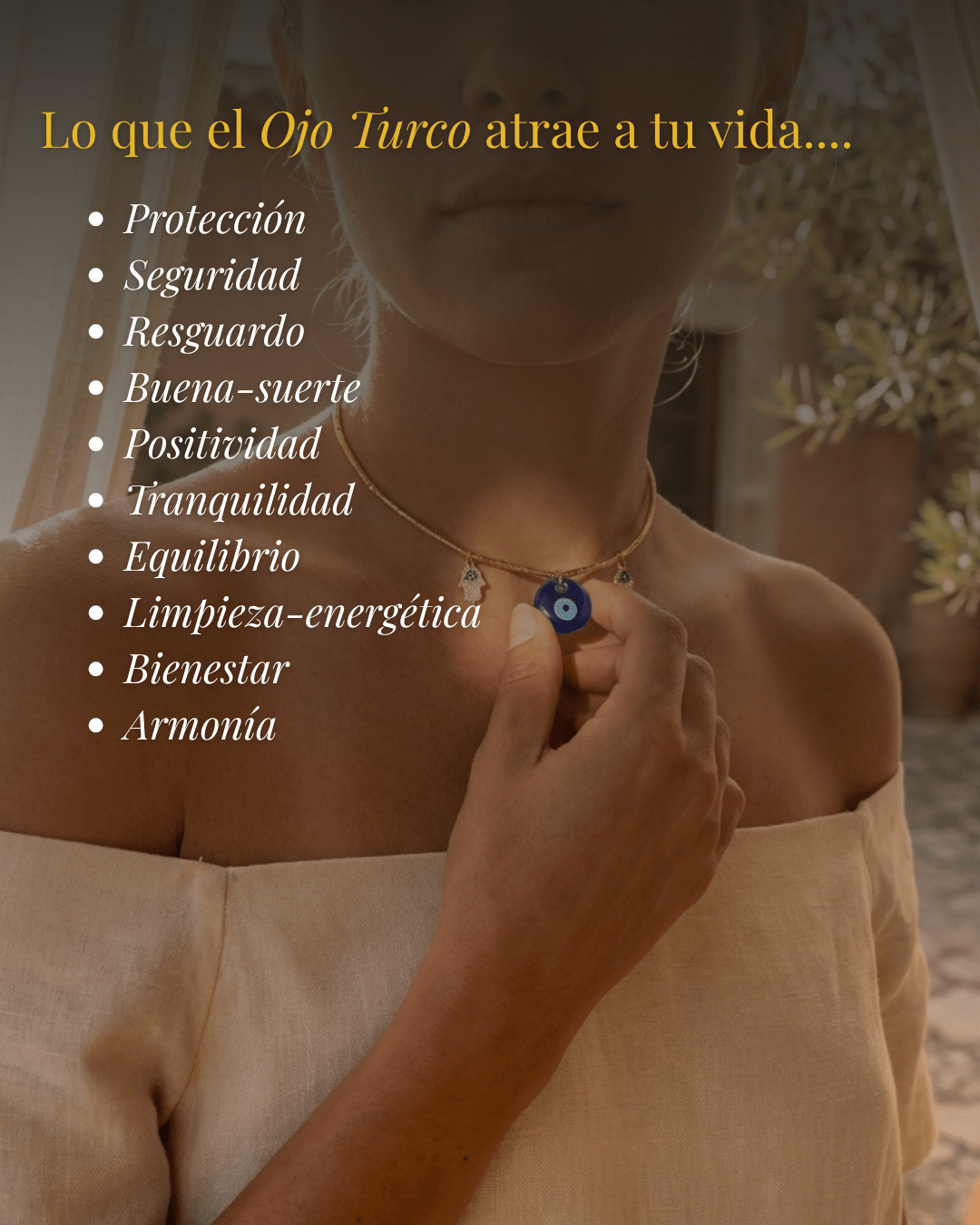 Collar de Ojo Turco - Olivia (Dorado)