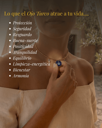 Collar de Ojo Turco - Olivia (Dorado)
