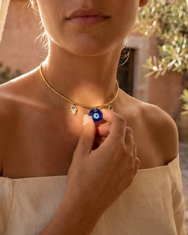 Collar de Ojo Turco - Olivia (Dorado)