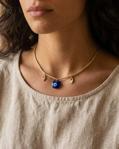Collar de Ojo Turco - Olivia (Dorado)