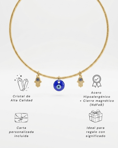 Collar de Ojo Turco - Olivia (Dorado)