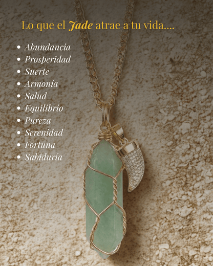 Collar Ismael Masculino JADE + Carta Zodiacal