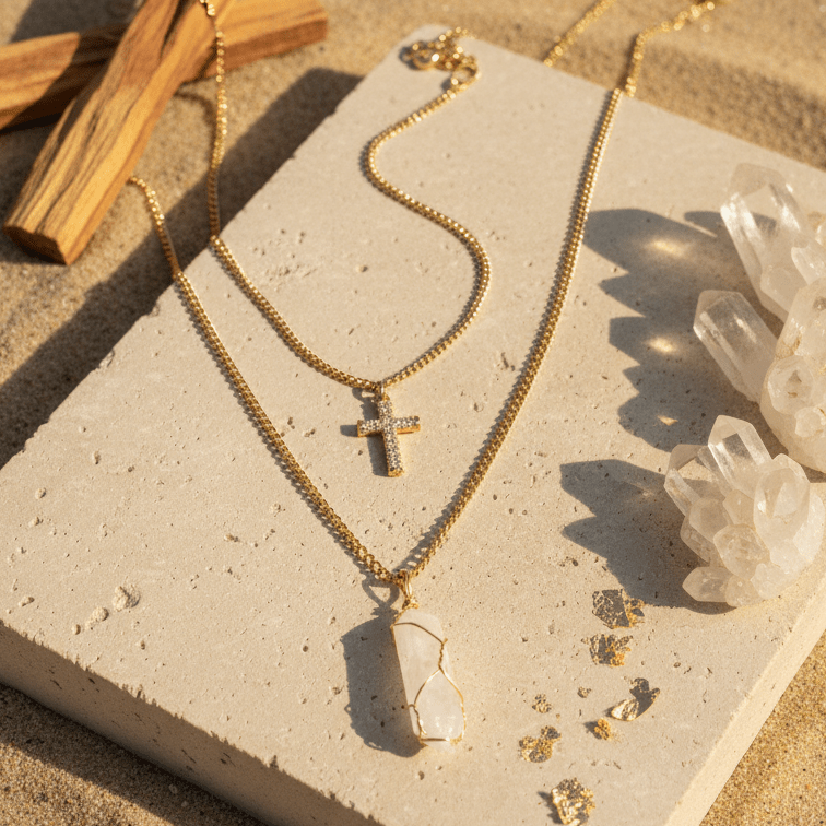 Collar Ismelia – Piedras Naturales con Carta Personalizada