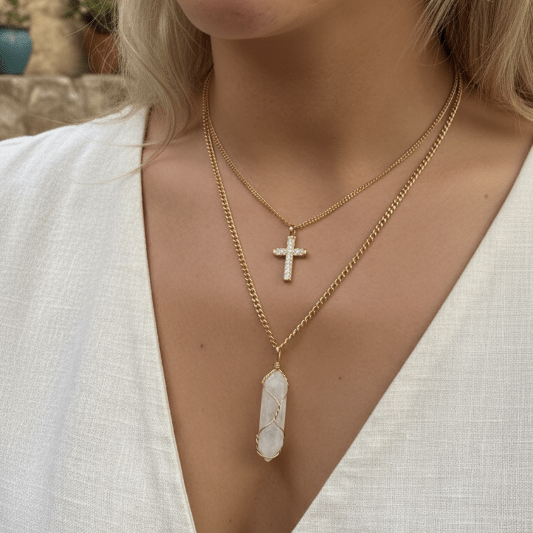 Collar Ismelia – Piedras Naturales con Carta Personalizada