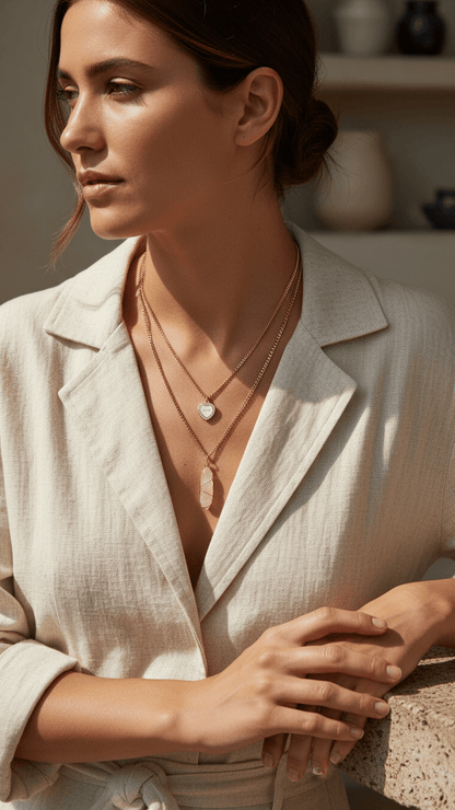 Collar Ismelia – Piedras Naturales con Carta Personalizada