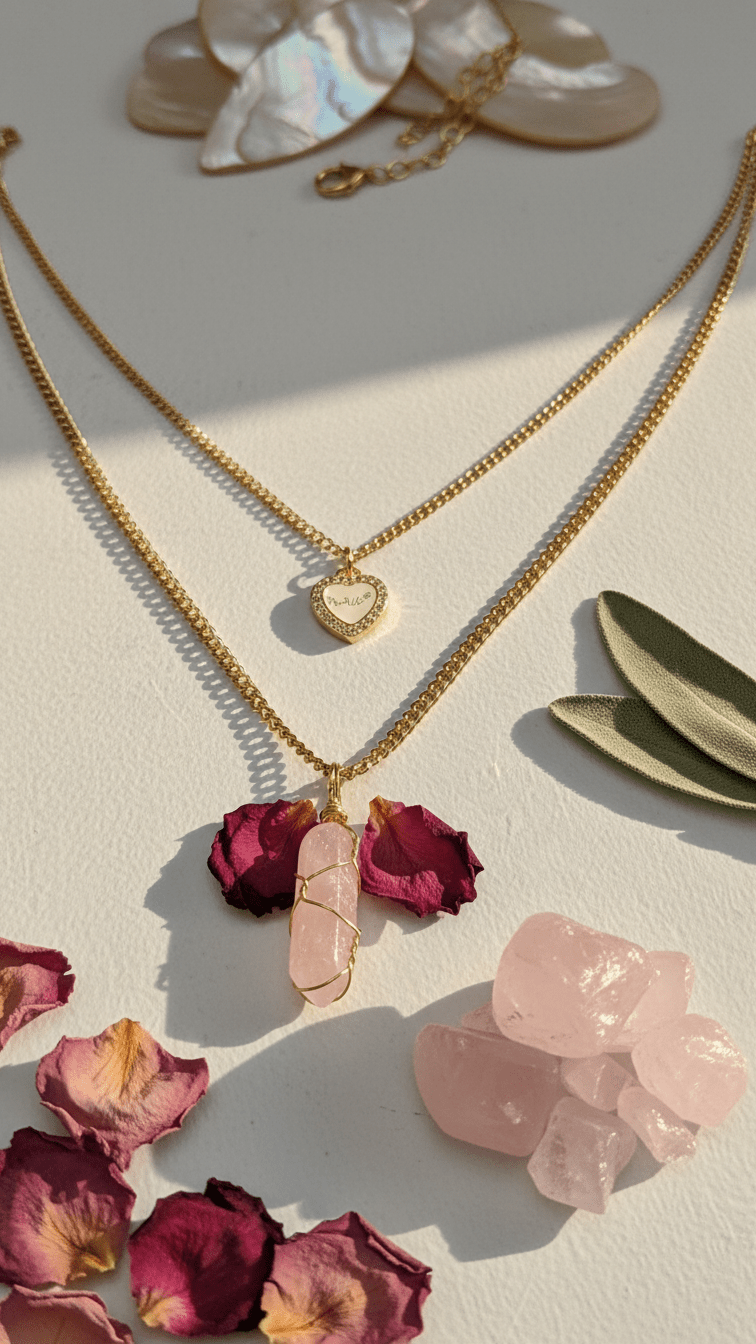 Collar Ismelia – Piedras Naturales con Carta Personalizada