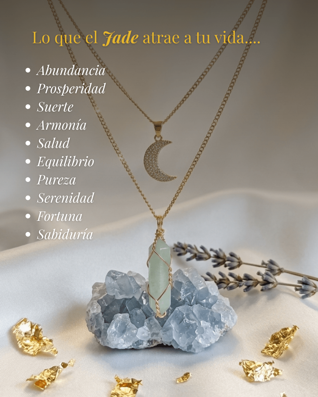 Collar Ismelia JADE (2 cadenas) + Carta Zodiacal
