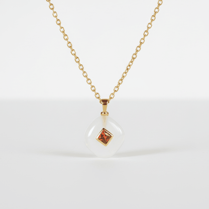 Collar Cuarzo Blanco – Piedra Natural para la Energía Positiva y el Equilibrio