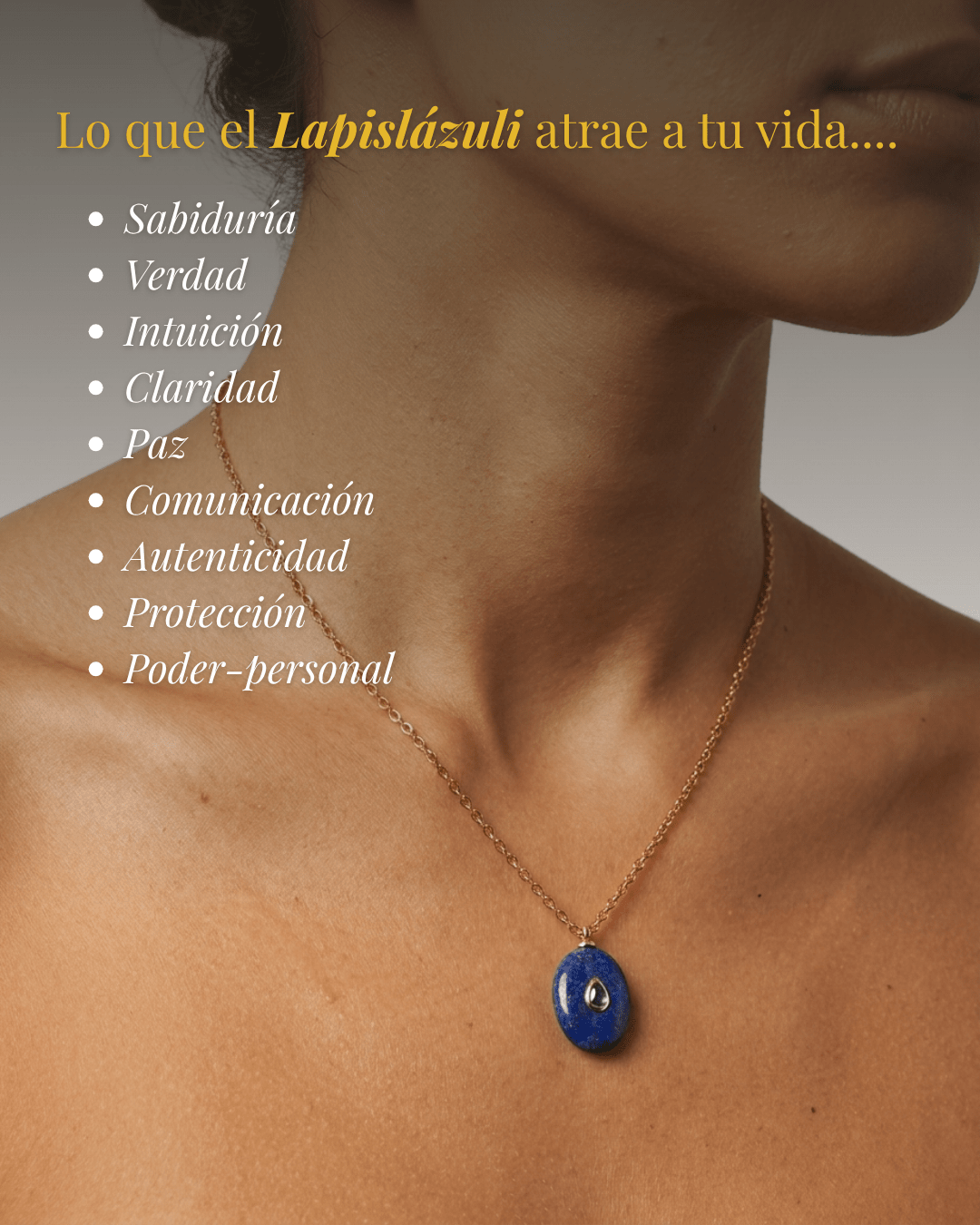 Collar Lagunas LAPISLÁZULI – La Piedra de la Sabiduría y la Verdad Interior