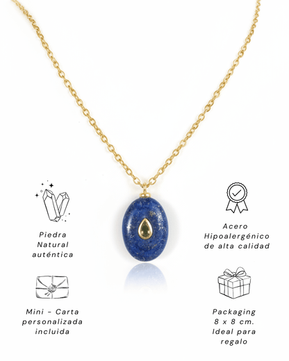 Collar Lagunas LAPISLÁZULI – La Piedra de la Sabiduría y la Verdad Interior
