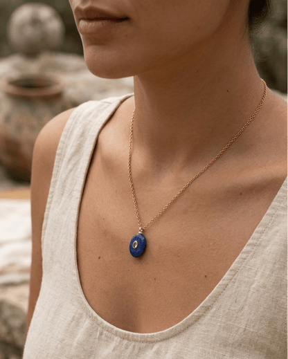 Collar Lagunas LAPISLÁZULI – La Piedra de la Sabiduría y la Verdad Interior