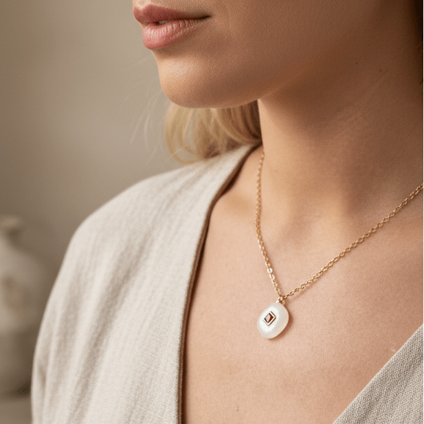 Collar Cuarzo Blanco – Piedra Natural para la Energía Positiva y el Equilibrio