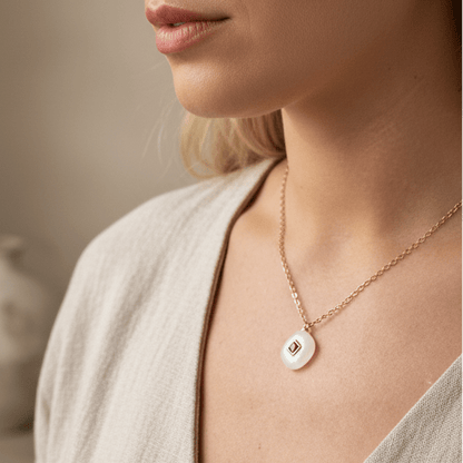 Collar Cuarzo Blanco – Piedra Natural para la Energía Positiva y el Equilibrio
