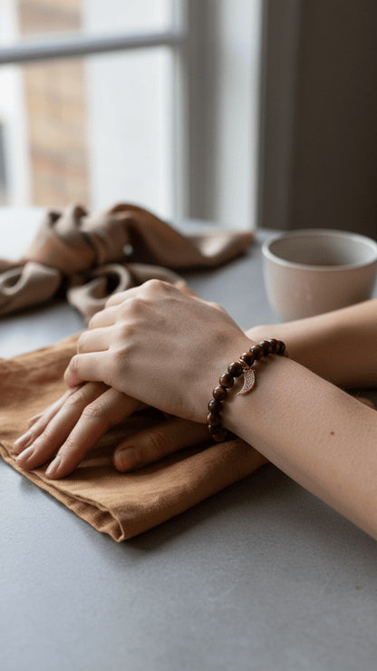 Pulsera Aura – Piedras Naturales con Carta Personalizada