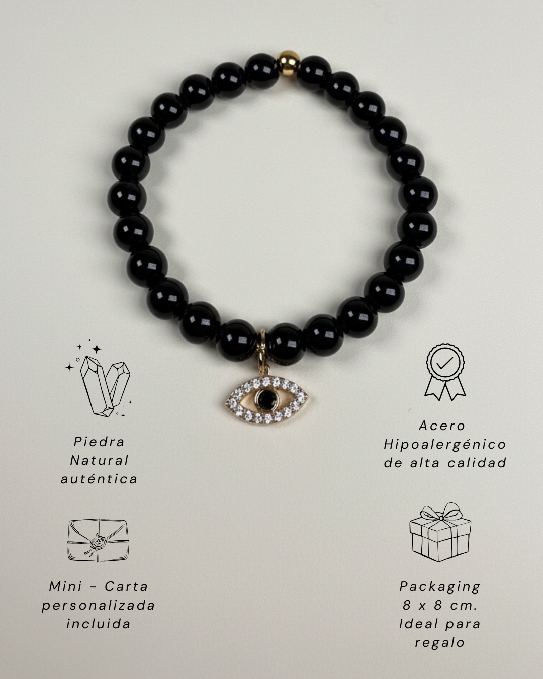 Pulsera Ónix + Carta Zodiacal
