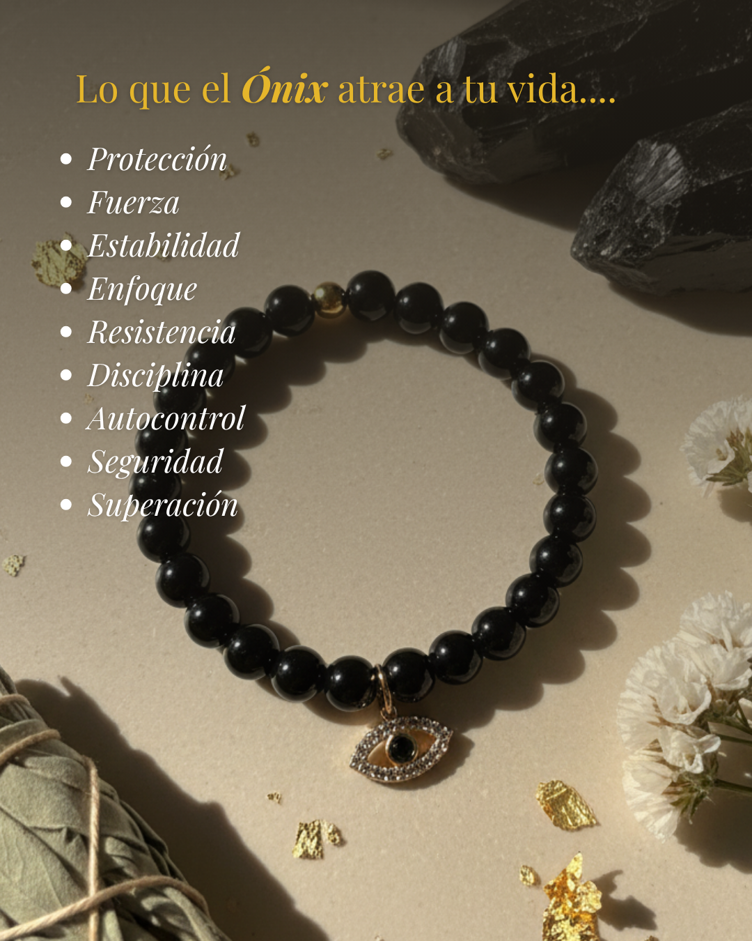 Pulsera Ónix + Carta Zodiacal